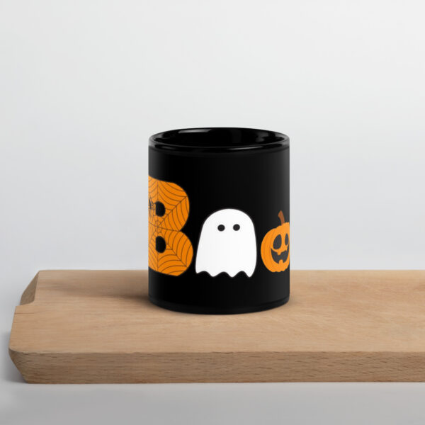 Boo Ghost with Pumpkin & Spider Halloween Mug Spooky Fun Halloween