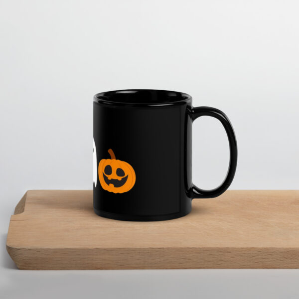 Boo Ghost with Pumpkin & Spider Halloween Mug Spooky Fun Halloween - Image 3