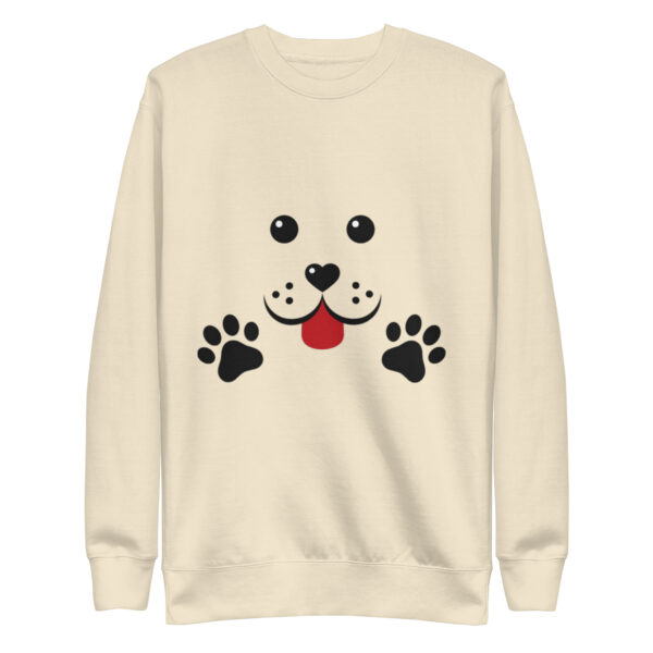 Funny Dog Emoticon Face - Cute Puppy Animal Lover Gift Unisex Premium Sweatshirt - Image 6