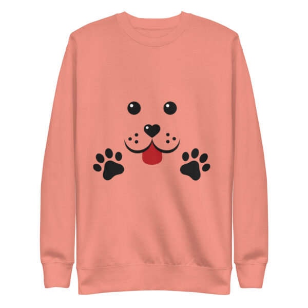 Funny Dog Emoticon Face - Cute Puppy Animal Lover Gift Unisex Premium Sweatshirt - Image 2