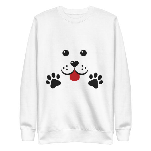 Funny Dog Emoticon Face - Cute Puppy Animal Lover Gift Unisex Premium Sweatshirt