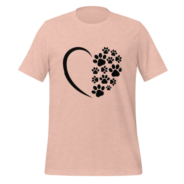 Dog Lover's Paw Heart - Perfect Pet Parent Gift Unisex t-shirt - Image 3