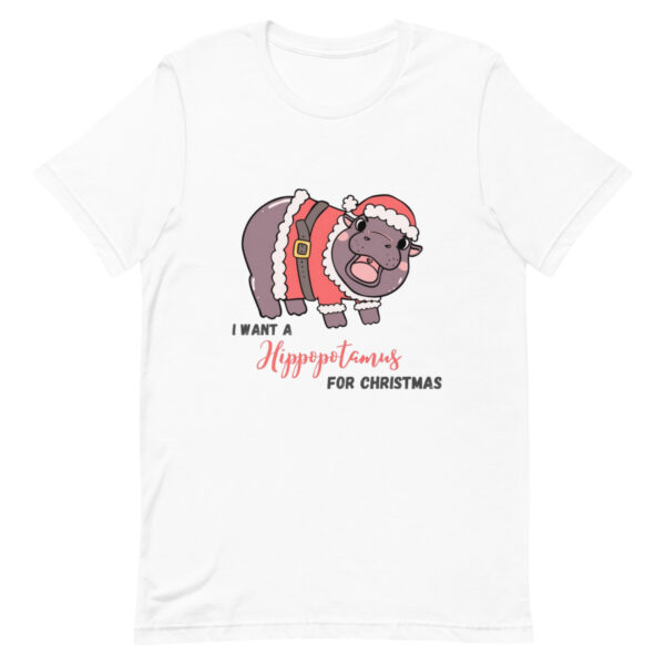 I Want a Hippopotamus for Christmas Funny Holiday Hippo Lovers Unisex t-shirt