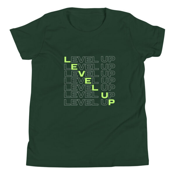 Level Up - Gaming-Inspired Motivational Design Youth Short Sleeve T-Shirt - Image 3