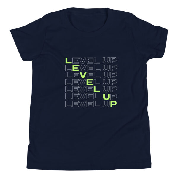 Level Up - Gaming-Inspired Motivational Design Youth Short Sleeve T-Shirt - Image 2